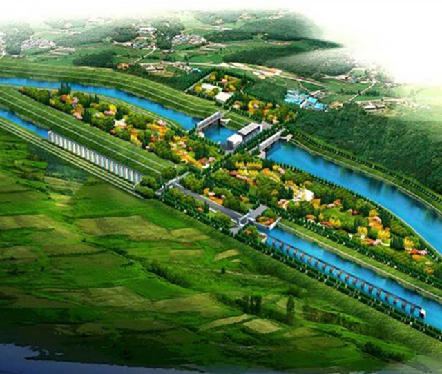 擬建蜀山船閘效果圖