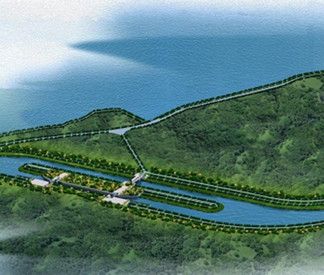 擬建派河口船閘效果圖